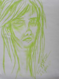 Portrait-Skizze 3, Pastellkreide, 2016, 39,6 x 29,7 cm