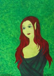 Waldelfe, Temperafarben, 2005, 29,6 x 21 cm